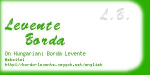 levente borda business card